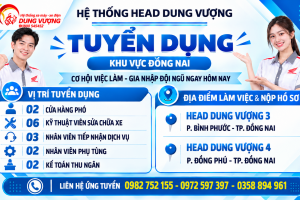 HEAD DUNG VƯỢNG – TUYỂN DỤNG NHÂN SỰ KHU VỰC ĐỒNG NAI